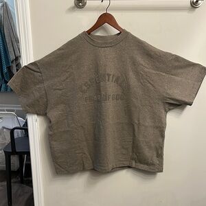Fear of God Essentials Gray Tee Heavyknit Oversized